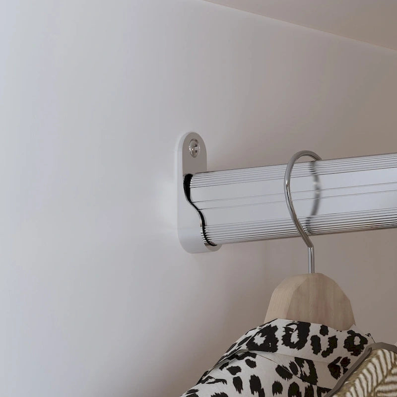 Armoire modulable avec miroir, blanche, pour chambre à coucher, meuble de rangement