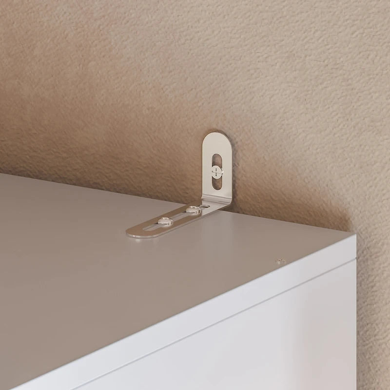 Armoire modulable avec miroir, blanche, pour chambre à coucher, meuble de rangement