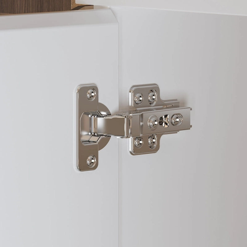 Armoire modulable avec miroir, blanche, pour chambre à coucher, meuble de rangement