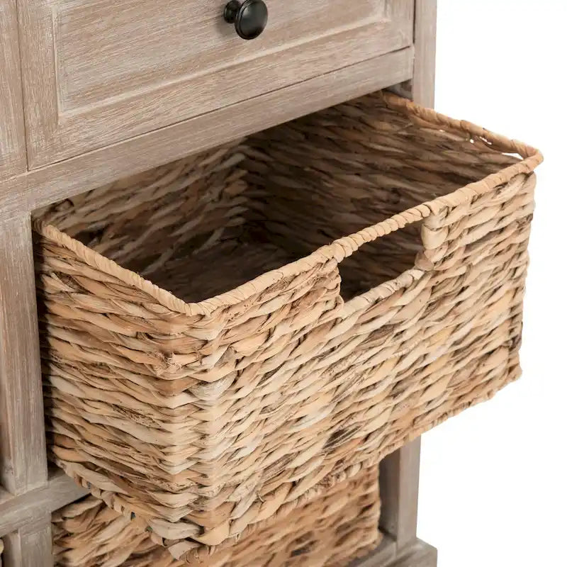 Meuble de rangement rouge à six tiroirs (assemblé)