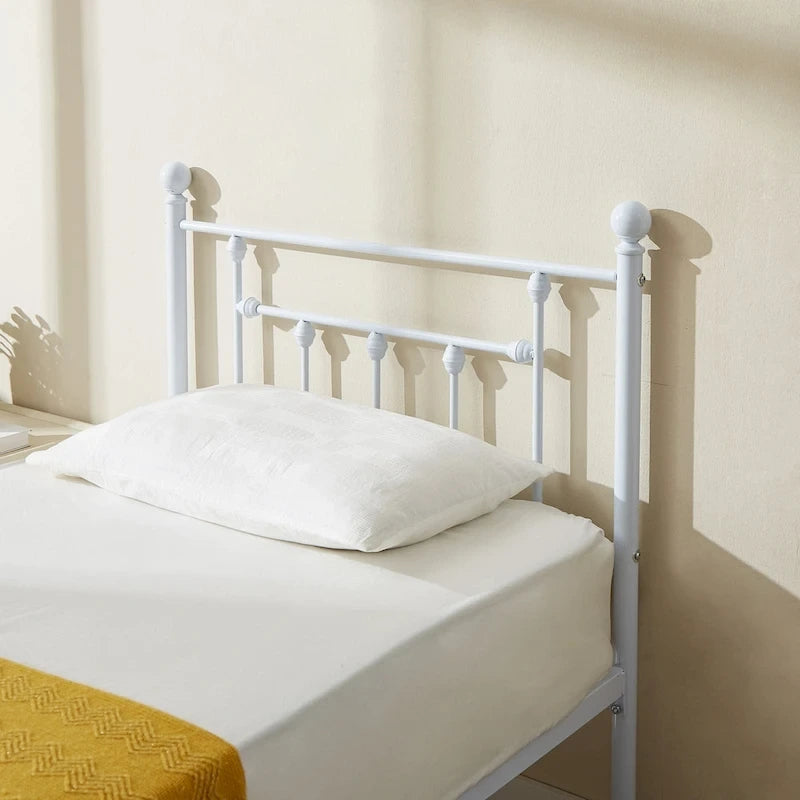 Cadre de lit en métal, cadre de lit plateforme moderne avec tête de lit et pied de lit, aucun sommier tapissier requis