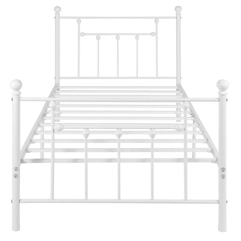 Cadre de lit en métal, cadre de lit plateforme moderne avec tête de lit et pied de lit, aucun sommier tapissier requis