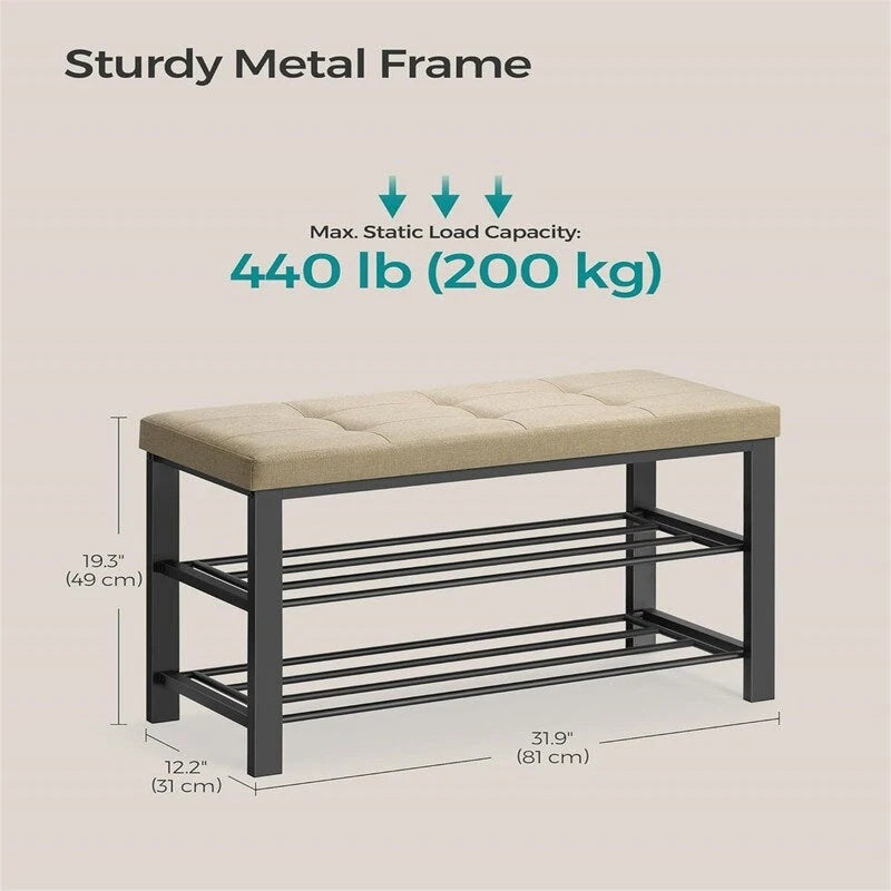 Banc d'entrée avec coussin