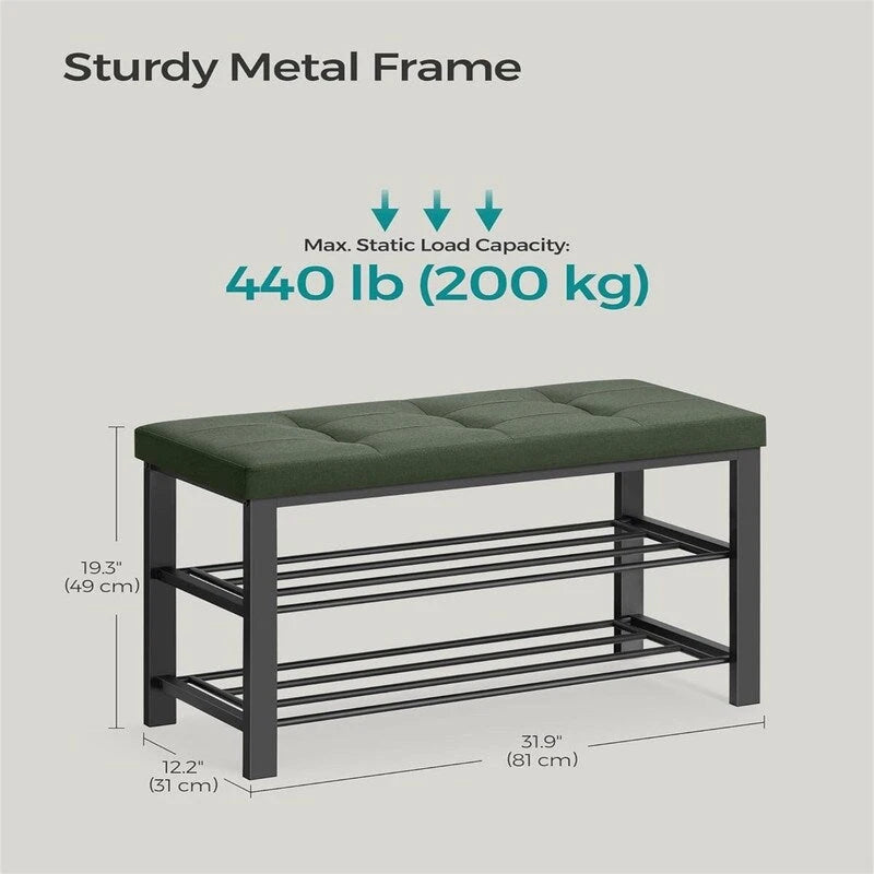 Banc d'entrée avec coussin