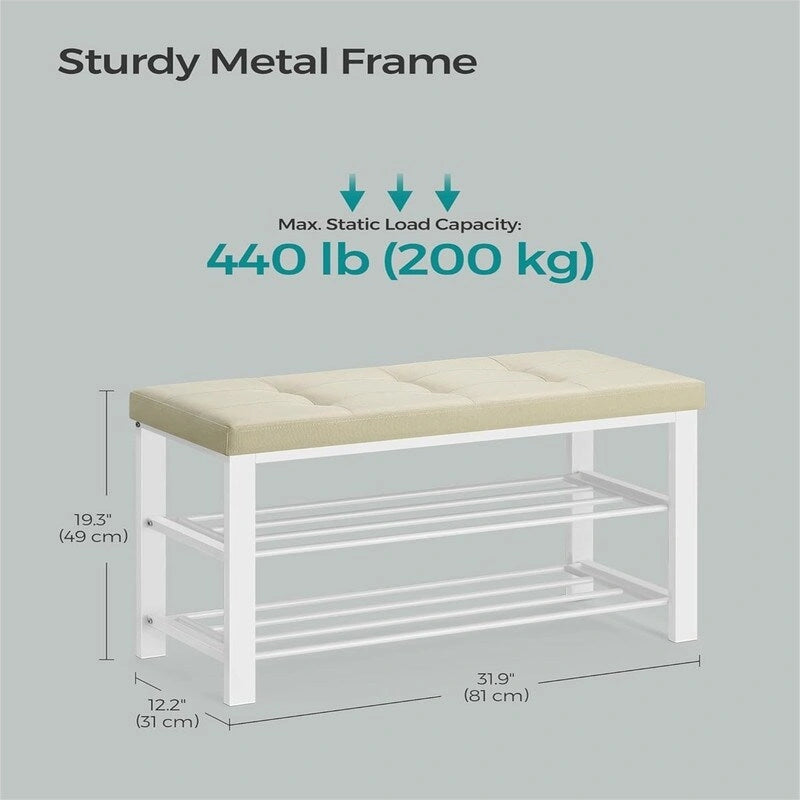 Banc d'entrée avec coussin