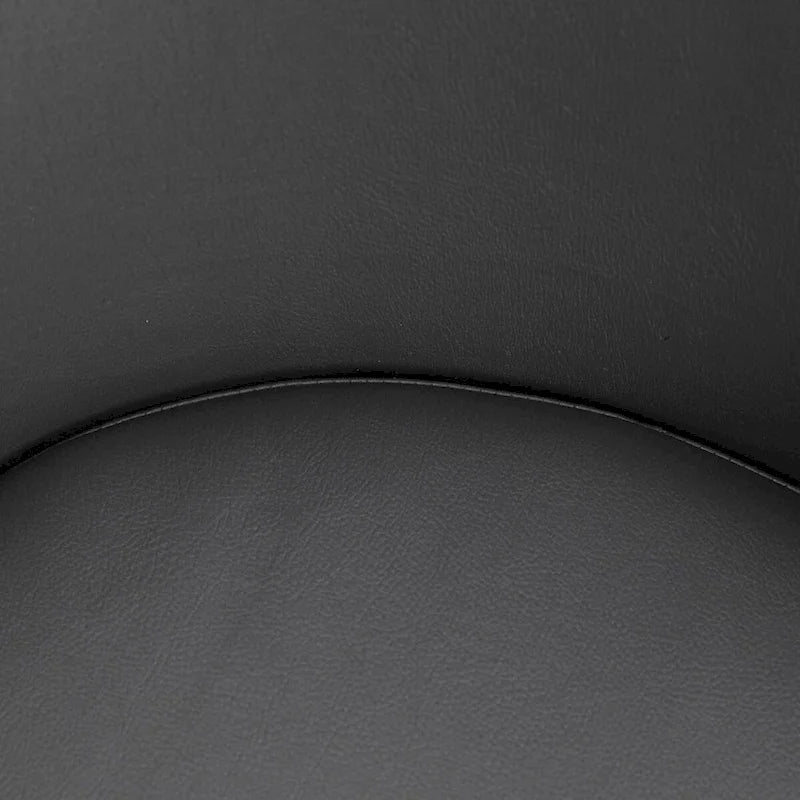 Chaises de salle à manger en similicuir rembourrées avec pieds en acier thermolaqué