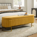 Banc de rangement rembourré de style moderne du milieu du siècle